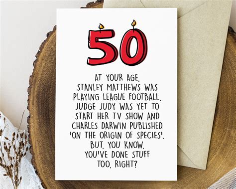 50th birthday funny ideas